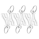 Ipetboom 1 Satz Schlüsselbund Anti-lost-tag Lanyards Trolley-token-münzen-schlüsselanhänger Einkaufswagen Neuartiger Schlüsselanhänger Charme Schlüsselkette Rostfreier Silber 6 Stück