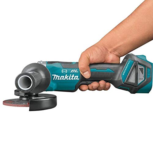 Makita DGA517RTJ Akku-Winkelschleifer 18 V / 5,0 Ah mit Paddleschalter, 2 Akkus + Ladegerät im MAKPAC, Schwarz & DMR112 Akku-Baustellenradio 7,2 V - 18 V mit DAB+ und Bluetooth, türkis – Bild 4