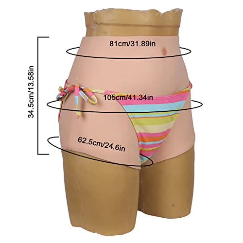 AJIU Calcinhas de silicone com vagina falsa, roupa íntima realista, roupa íntima escondida gaff, cue