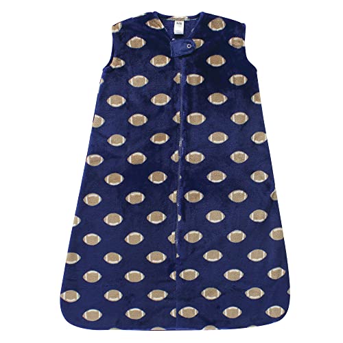 Hudson Baby Unisex Baby Plush Sleeping Bag, Sack, Blanket, Sleeveless Football, 6-12 Months