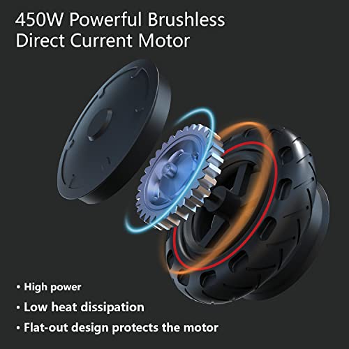 Electric Scooter 450W Motor 8.5" Solid Tires Up To 18 Miles Long Range For Adults - 19 Mph Max Speed,Smart App,Dual Brake System,Foldable Commuter E Scooter #TOP3