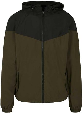 Build Your Brand Men's 2-tone Tech Windrunner windbreaker (pack of 1)