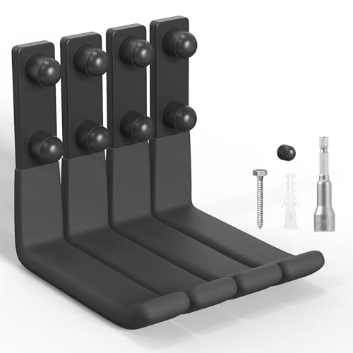 Ligebul Heavy Duty Ladder Hooks for Garage Wall, 4 Inch (4 Pack)