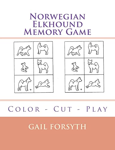 Norwegian Elkhound Memory Game: Color - Cut - Play