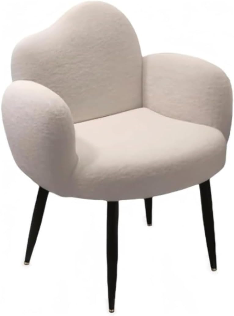 Ambety 椅子 おしゃれ 北欧 椅子 おしゃれ 木スポンジ製 ドレッサーチェア 背凭れ包まれた 更衣室 メイクルーム用 (ホワイ