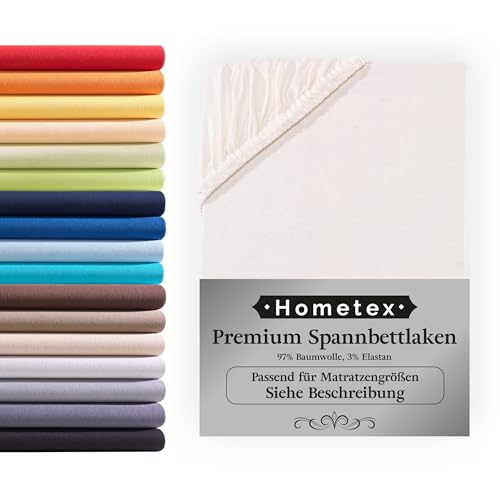 Premium Boxspringbett Spannbettlaken 180-200 x 200-220 cm, Spannbetttuch Bettlaken für Boxspringbett und Wasserbett, Oeko-TEX Made IN Green, Matratzen bis 35cm, Natur