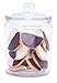 Airtight Glass Cookie and Candy Jar with Lid - Round Flour and Sugar Canister - Half Gallon Food Storage Jar with Chalkboard Sticker Included - Set of 1