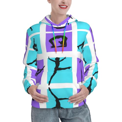 Sweat à capuche gymnastique femme avec poche kangourou confortable