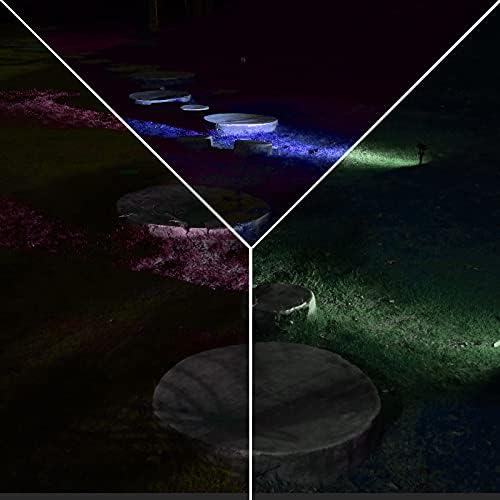 BARST 2 in 1 Solar Spotlight Outdoor,Solar Landscape LED Spot Lights IP65 Waterproof Decorative Garden Uplights Lamp with 3m Cable for Pathway Pool Tree Yard Pool Lawn 2 Modes RGB