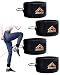 ATENTO 2 Pairs Ankle Strap for Cable Machine, Comfortable Padded Ankle Wrist Cuffs for Kickbacks, Glutes Workout & Lower Body Exercises, Adjustable & Breathable Ankle Straps for Women & Men (Black)