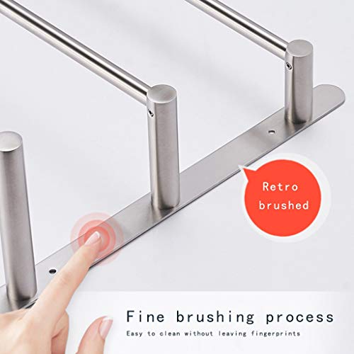 Wang Kai Kai Shop 3 Layer Towel Rail Rack Brushed Stainless Steel Hanger Wall Mounted Towel Shelf Bath Rails Bars Holder (Size : 60Cm) #TOP3