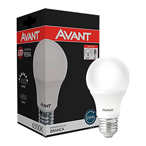 Lâmpada Pera LED, 4,8W, Luz branca 6500K, Soquete E27, Bivolt, Avant