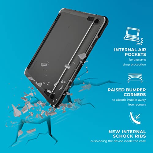 Gumdrop SlimTech Laptop Case Fits Dell Chromebook 3110 | 3100 (2-in-1) Designed for K-12 Students Teachers and Classrooms – Drop Tested Rugged Shockproof Bumpers for Reliable Device Protection – Black