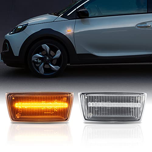 Clignotants latéraux à LED pour Opel Cascada, Insignia A, Meriva B, Zafira B - Verre Transparent