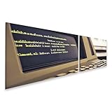 islandburner Bild auf Leinwand alter Computer mit Text auf dem Bildschirm für Arbeitszimmer Technik-Enthusiasten Elektronikladen Bilder Wandbilder Poster
