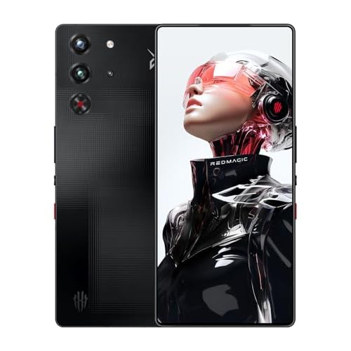 REDMAGIC 10S Pro 144Hz Gaming Handy, 5G Android Smartphone, 12GB RAM+256GB ROM, Snapdragon 8 Elite Leading Version, 6.85" 1.5K Full Bildschirm Gaming Telefon, 50MP Kamera, 80W Ladegerät, Schwarz