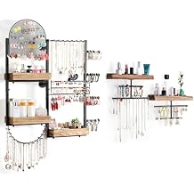 Keebofly Large Wall Jewelry Organizer and Wall Mounted Jewelry Organizer