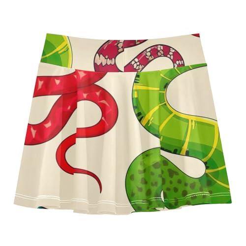 Joisal Girls Skorts Athletic Shorts Snakes Beige Toddlers Tennis Skirts Blue Pink Pleated 3t2