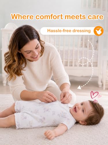 Image of Kidbea Bamboo Viscose Baby Romper, Half Sleeves Printed Bodysuit for Kids