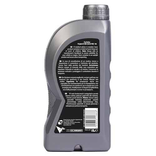 Carlube Triple R 5W-30 API SP with RC, ILSAC GF-6 GM Dexos 1 Fully Synthetic Engine Oil R-TEC 18 1L