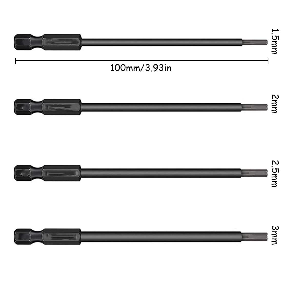 Set 7 Punte Cacciavite Magnetiche A Sfera - 2-8 Mm, Gambo 65 Mm | Per Avvitatori E Fai Da Te