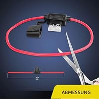Gebildet 10pcs 16AWG Sicherungshalter mit Draht für KFZ LKW, 32V 20A Inline Flachsicherung Wasserdicht Halter, mit 10pcs Standard Mittel Flachsicherungen (3A /5A /7.5A /10A /15A) – Ansicht 4