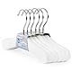Hangerworld - Echtholz Baby Kinder Kleiderbügel, 12 Stück - Weiß - 25cm