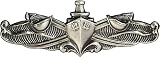 US NAVY Naval Surface WARFARE Specialist ESWS Oxidized Regulation 3' Badge Hat Pin Enlisted