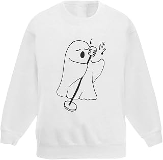 Azeeda 'Singing Ghost' Kid's Sweatshirt/Jumper (7-8 Years) (KW00064137)