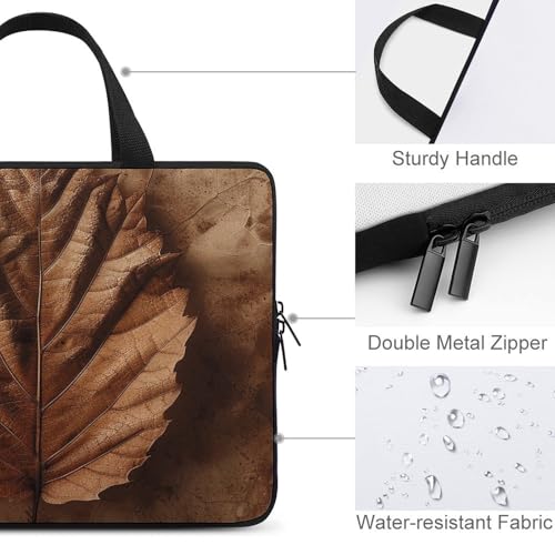 Bolsa bandolera para laptop 13 pulgadas marrón miniatura 3