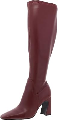 Steve Madden Womens Lamarka Knee High Boot, Burgundy, 9.5
