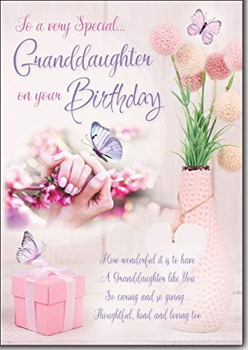Granddaughter birthday Card Lovely Verse