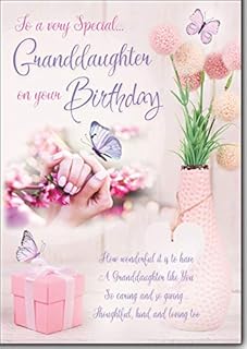 Granddaughter birthday Card Lovely Verse