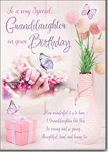 Granddaughter Birthday Card Lovely Verse