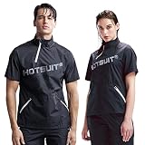 HOTSUIT Sauna Suit for Men Women Workout Couple Sweat Jacket Short Sleeves Sauna Top Gym Fitness Sau
