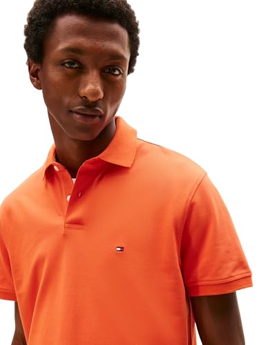 Image of Tommy Hilfiger Men's Short Sleeve Polo Shirts in Classic Fit with Stretch and Organic Pique Cotton