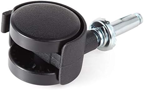 Skelang Swivel Stem Castor Wheel 40mm, Twin Castor Wheel with Brake, Nylon Caster for Office Chair, Divan Bed, Sofa, Load Capacity 25kg Each Castor, Pack of 8