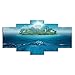 Produktbild Holystep Bilder Wandbild Raumdekor Blue Ocean Holy Island Leinwandbilder Gestreckt und Gerahmt (25 * 38 * 2+25 * 50 * 2+25 * 63 * 1(cm))