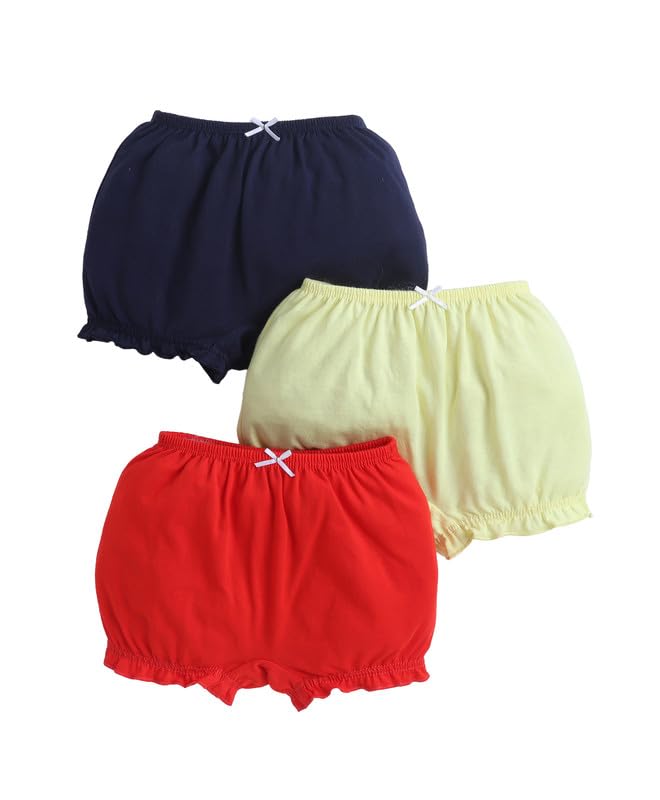 bumzee Girls Compact Cotton Solid Color Bloomers Pack of 3-picture-11