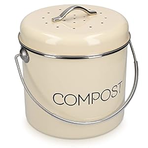 Navaris Komposteimer 3L Creme Küche