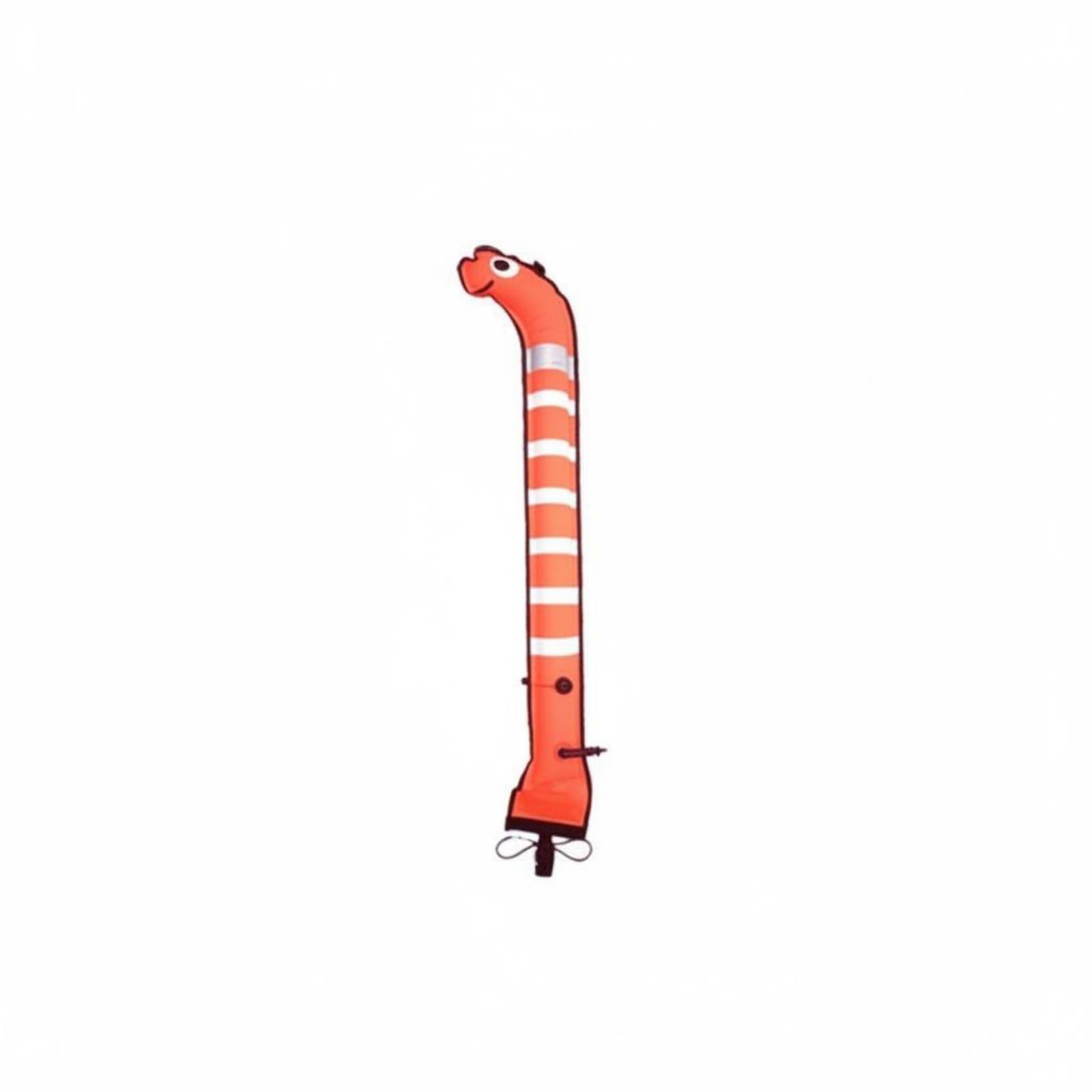 Bouée de Plongée Tube Signalisation Gonflable avec Bande Réfléchissante TPU et Nylon Renforcé pour Plongée Professionnelle Détente Aquatique