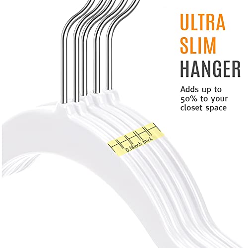 Timmy Plastic Hangers,White Suit Hangers 50 Pack,Heavy Duty Hangers, Space Saving Non Velvet Adult Slim Large Coat Hangers #TOP3