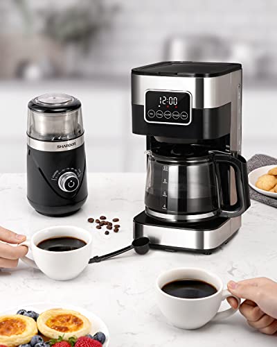 Shardor Adjustable Coffee Grinder Electric Bundle 10-Cup Programmable Coffee Maker #TOP1
