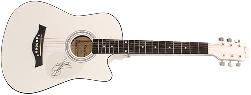 Miniatura 2 de Gene Simmons Signed Autograph White Acoustic Guitar D with James Spence Authentication JSA COA - KISS - Hotter than Hell Dressed to Kill Destroyer