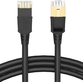 ManKn CAT8 Ethernet Cable 40Gbps 2000Mhz Gigabit SFTP Lan Network Internet Cables RJ45 High Speed Patch Cord with Gold Plated Connector for Switch, Router, Modem, Patch Panel, PC