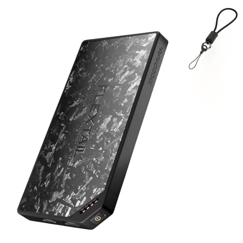 FLEXTAILGEAR 10000mAh Power Bank, Ultra-Lightweight Outdoor Portable Power Bank, Outdoor Travel Fast Charging Waterproof Carbon Fiber, Slim USB-C Power Portable Charger Battery Pack for Phones