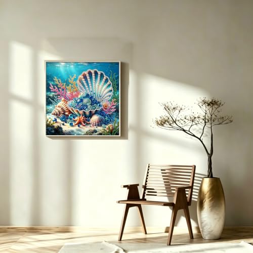 YarnWhimsy Pearl Art Kits for Adults Ocean 12x12 inch, Pearl Diamond Art by YarnWhimsy - Used condition - Image 5