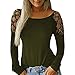 Produktbild LILICAT Damen Langarmshirt Mode Rundhalsausschnitt Langarm T-Shirts Casual Oberteile Vintage Lange Ärmel Bluse Tops Lose Sweatshirts Pullover Jumper Sexy Tunika Tops