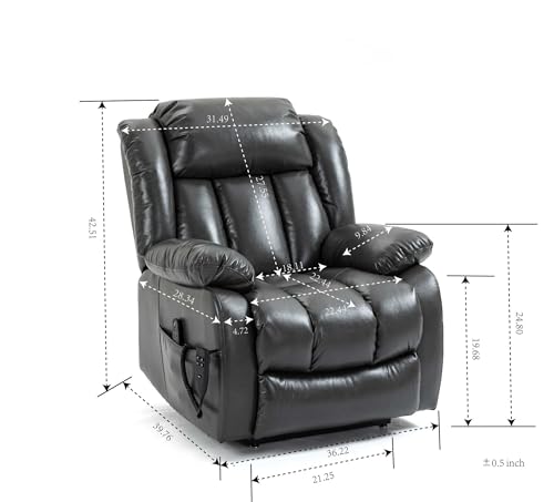Sillón ergonómico reclinable con motor y USB miniatura 4