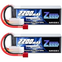 Zeee 3S LiPo Battery 2200mAh 11.1V 35C Soft Case Battery with T Connector for RC Airplane RC Quadcopter Helicopter Drone FPV 2 Pack